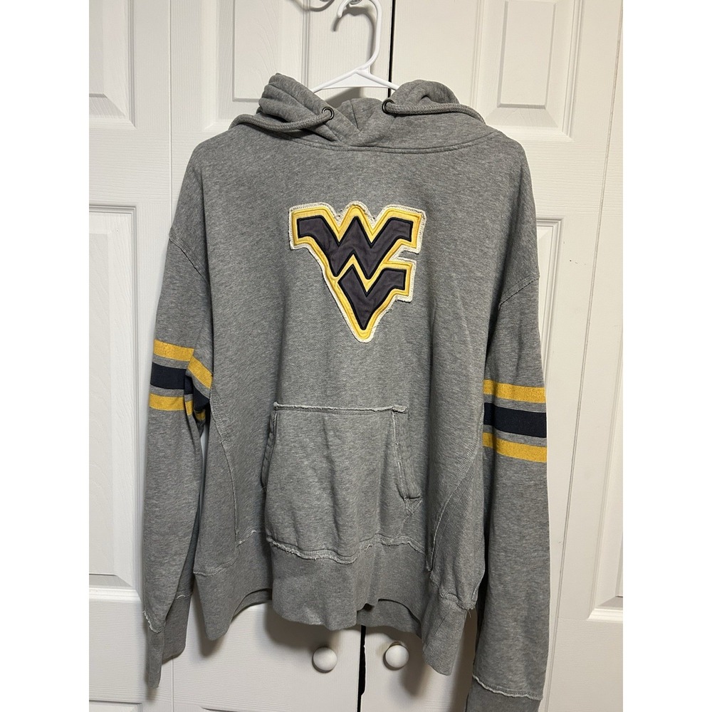 West Virginia Mountaineers Vintage Y2K Colosseum Gray Hoodie Embroidered Men's L